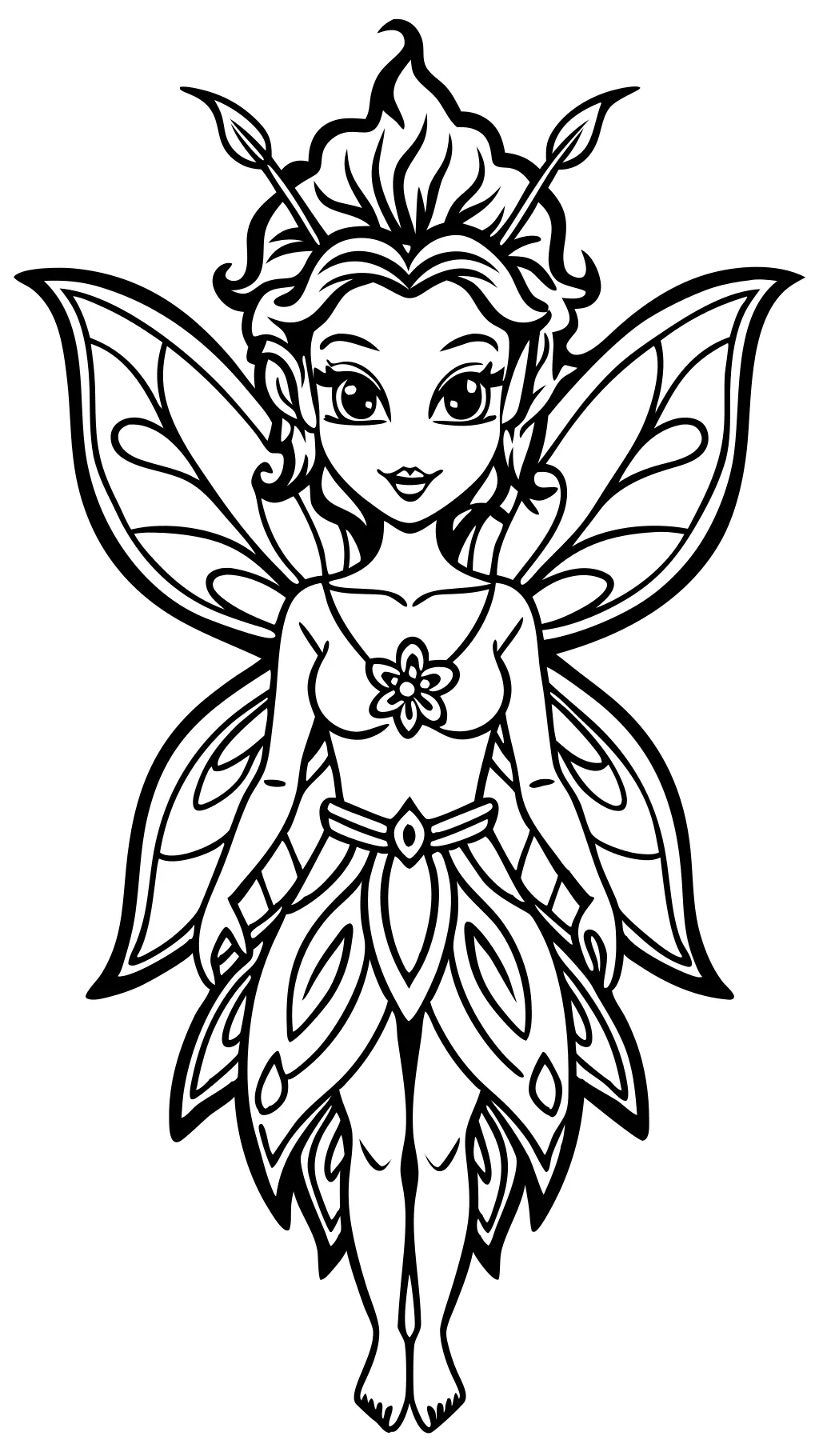 mythical creature fairy coloring pages for adults